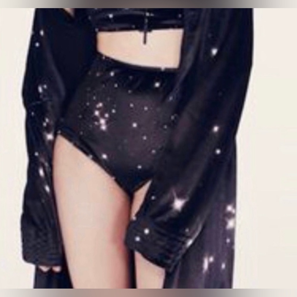 New Wildfox Intimates White Label black velvet high waist panties size M